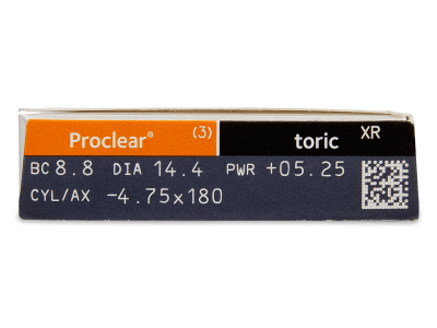 Proclear Toric XR (3 kom leća) - Pregled parametara leća