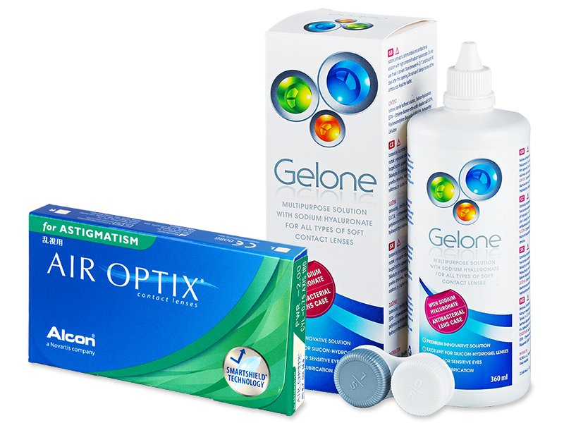 Air Optix for Astigmatism (6 kom leća) + Gelone 360 ml - Ponuda paketa