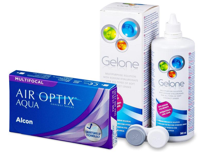 Air Optix Aqua Multifocal (6 kom leća) + Gelone 360 ml - Ponuda paketa