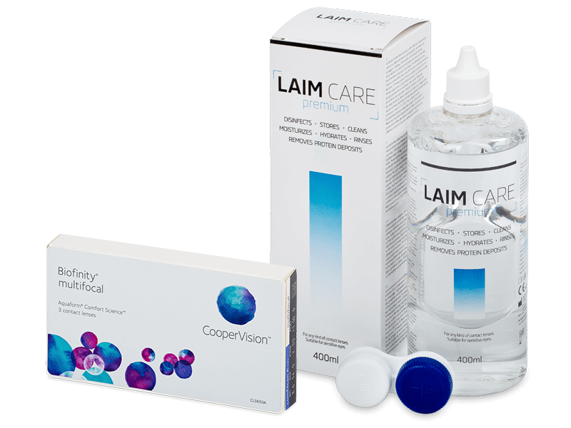 Biofinity Multifocal (3 kom leća) + Laim-Care 400 ml - Ponuda paketa
