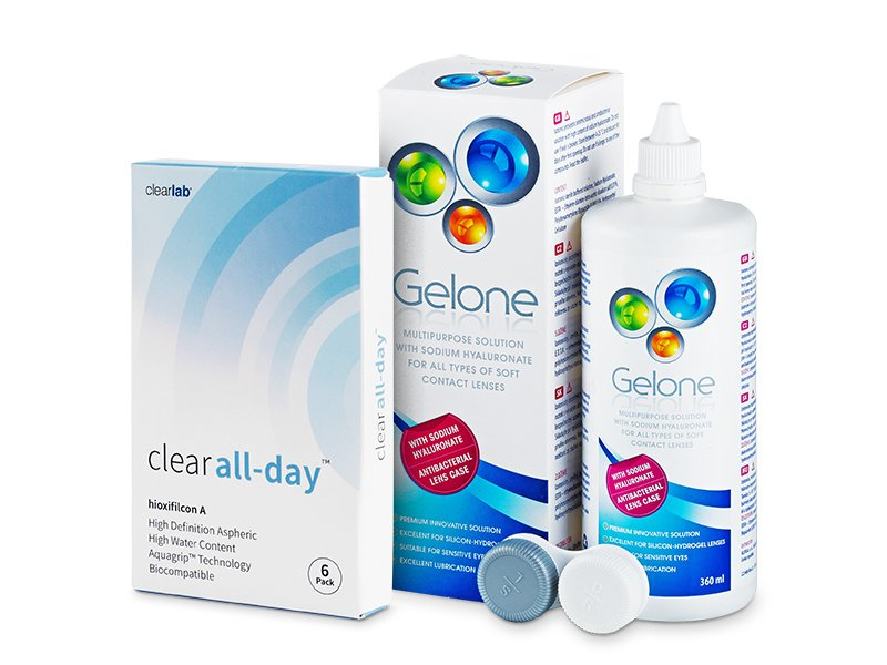 Clear All-Day (6 kom leća) + Gelone 360 ml - Ponuda paketa