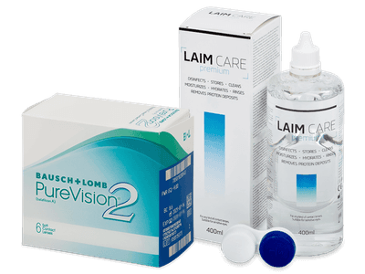 PureVision 2 (6 kom leća) + otopina Laim Care 400 ml - Ponuda paketa