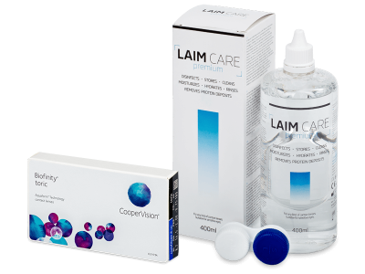 Biofinity Toric (3 kom leća) + Laim-Care 400 ml