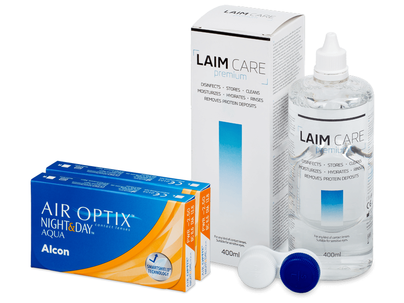 Air Optix Night and Day Aqua (2x3 kom leća) + Laim-Care 400 ml - Ponuda paketa