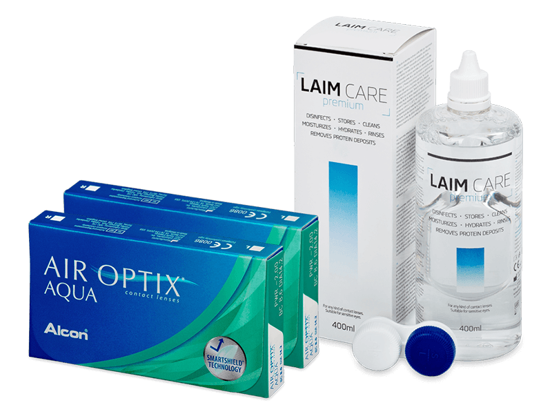 Air Optix Aqua (2x3 kom leća) + otopina Laim Care 400 ml - Ponuda paketa
