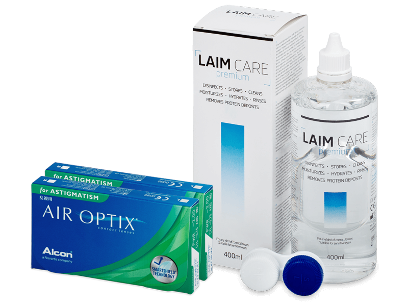 Air Optix for Astigmatism (2x3 kom leća) + Laim-Care 400 ml - Ponuda paketa