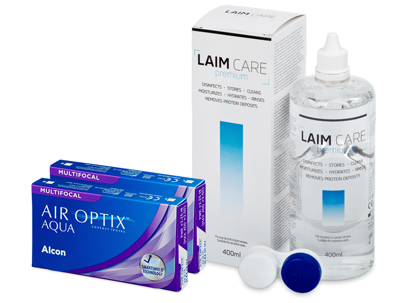 Air Optix Aqua Multifocal (2x3 kom leća) + Laim-Care 400 ml - Ponuda paketa