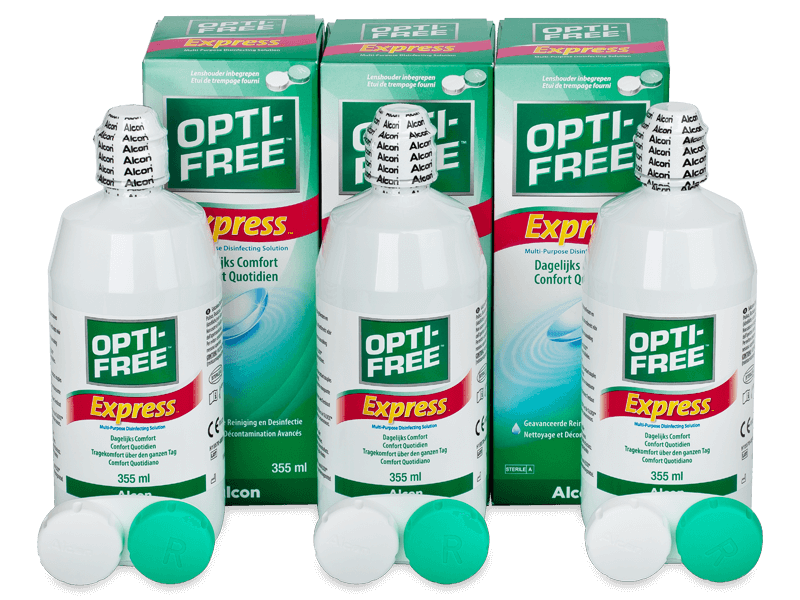 Otopina Opti-Free Express 3 x 355 ml  - Ekonomično troduplo pakiranje otopine