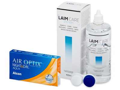 Air Optix Night and Day Aqua (6 kom leća) + Laim-Care 400 ml