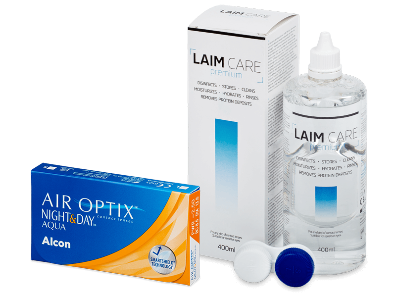 Air Optix Night and Day Aqua (6 kom leća) + Laim-Care 400 ml - Ponuda paketa