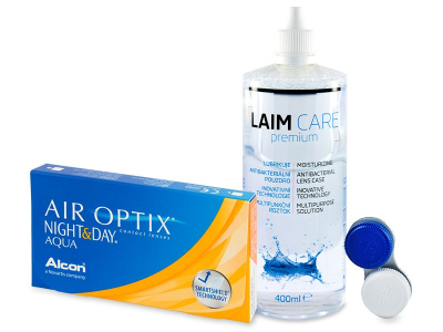 Air Optix Night and Day Aqua (6 kom leća) + Laim-Care 400 ml - Stariji dizajn
