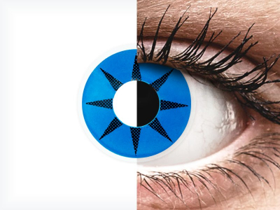 ColourVUE Crazy Lens - Blue Star - bez dioptrije (2 kom leća)