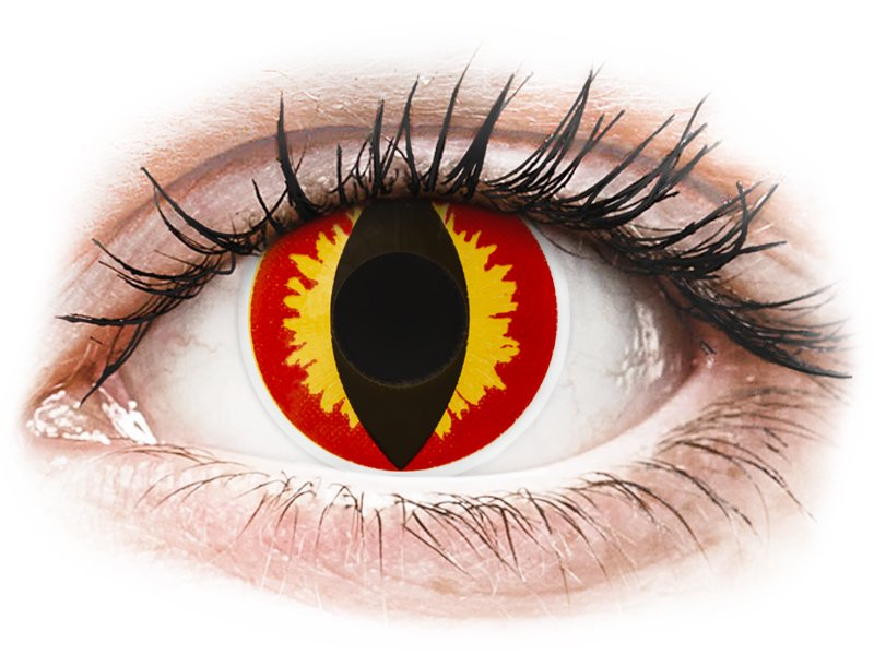 ColourVUE Crazy Lens - Dragon Eyes - bez dioptrije (2 kom leća) - Kontaktne leće u boji