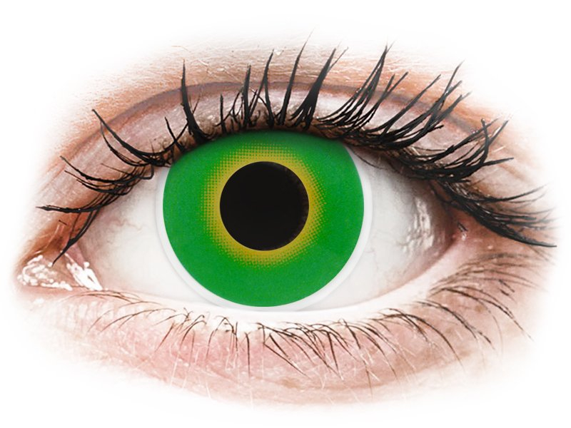 ColourVUE Crazy Lens - Hulk Green - bez dioptrije (2 kom leća) - Kontaktne leće u boji