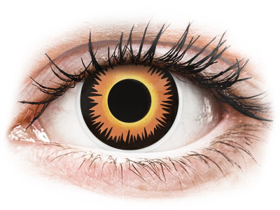 ColourVUE Crazy Lens - Orange Werewolf - bez dioptrije (2 kom leća) - Kontaktne leće u boji