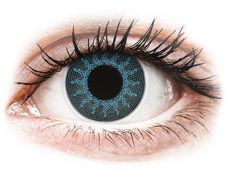 ColourVUE Crazy Lens - Solar Blue - bez dioptrije (2 kom leća) - Kontaktne leće u boji