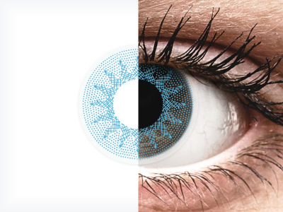 ColourVUE Crazy Lens - Solar Blue - bez dioptrije (2 kom leća)