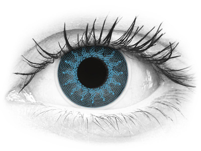 ColourVUE Crazy Lens - Solar Blue - bez dioptrije (2 kom leća)