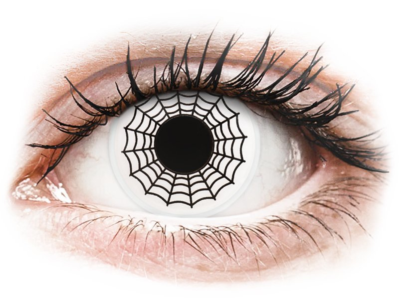 ColourVUE Crazy Lens - Spider - bez dioptrije (2 kom leća) - Kontaktne leće u boji