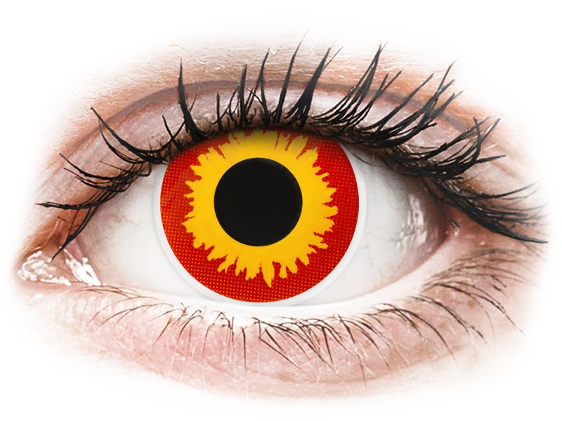 ColourVUE Crazy Lens - Wildfire - bez dioptrije (2 kom leća) - Kontaktne leće u boji
