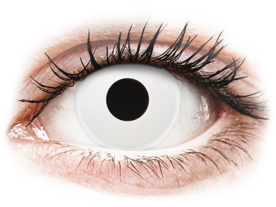 ColourVUE Crazy Lens - WhiteOut - bez dioptrije (2 kom leća) - Kontaktne leće u boji