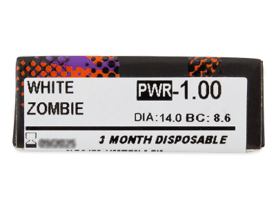 ColourVUE Crazy Lens - White Zombie - dioptrijske (2 kom leća) - Pregled parametara leća