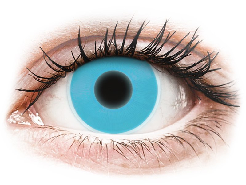 ColourVUE Crazy Glow Blue - bez dioptrije (2 kom leća) - Kontaktne leće u boji