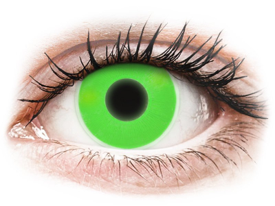 ColourVUE Crazy Glow Green - bez dioptrije (2 kom leća) - Kontaktne leće u boji