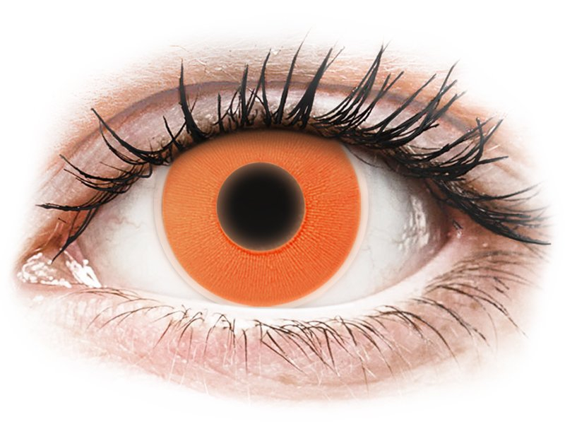 ColourVUE Crazy Glow Orange - bez dioptrije (2 kom leća) - Kontaktne leće u boji