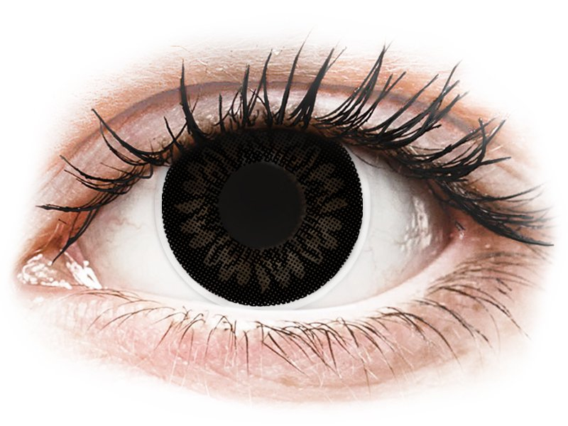ColourVUE BigEyes Dolly Black - dioptrijske (2 kom leća) - Kontaktne leće u boji