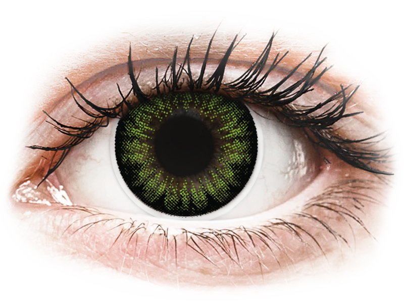 ColourVUE BigEyes Party Green - bez dioptrije (2 kom leća) - Kontaktne leće u boji