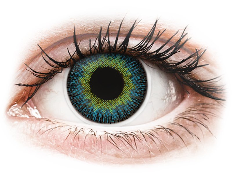 ColourVUE Fusion Yellow Blue - dioptrijske (2 kom leća) - Kontaktne leće u boji