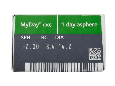 MyDay daily disposable (30 kom leća) - Pregled parametara leća