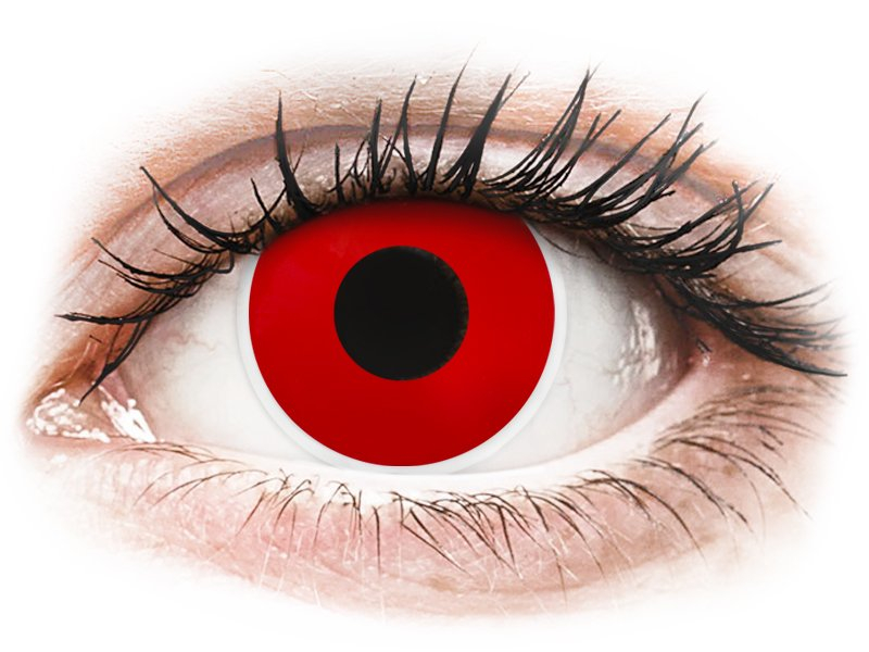 ColourVUE Crazy - Red Devil - jednodnevne leće bez dioptrije (2 kom leća) - Coloured conact lenses