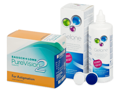 PureVision 2 for Astigmatism (6 kom leća) + otopina Gelone 360 ml