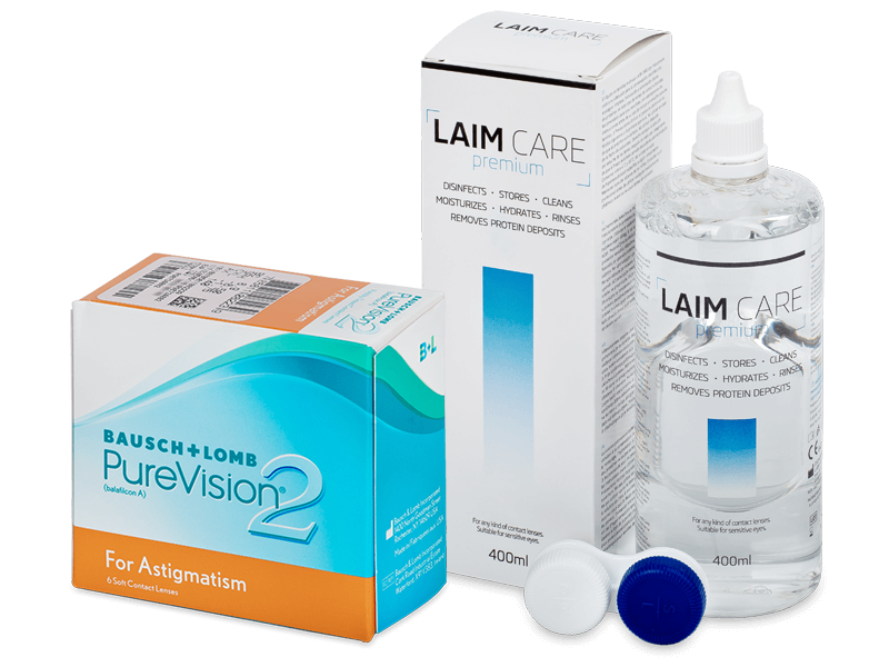 PureVision 2 for Astigmatism (6 kom leća) + Laim-Care 400 ml - Ponuda paketa