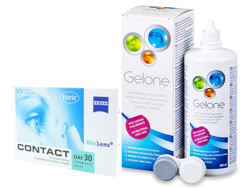 Contact Compatic Day 30 Toric (6 kom leća) + Gelone 360 ml - package deal