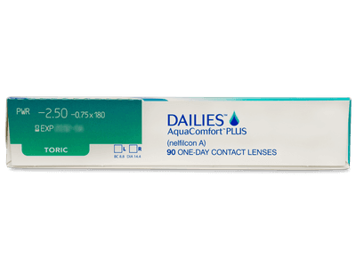 Dailies AquaComfort Plus Toric (90 kom leća) - Pregled parametara leća