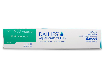 Dailies AquaComfort Plus Toric (90 kom leća) - Pregled parametara leća