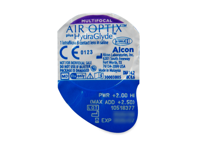 Air Optix plus HydraGlyde Multifocal (6 kom leća) - Pregled blister pakiranja 