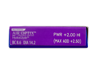 Air Optix plus HydraGlyde Multifocal (3 kom leća) - Pregled parametara leća