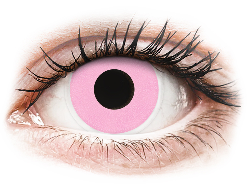 ColourVUE Crazy Lens - Barbie Pink - bez dioptrije (2 kom leća) - Kontaktne leće u boji