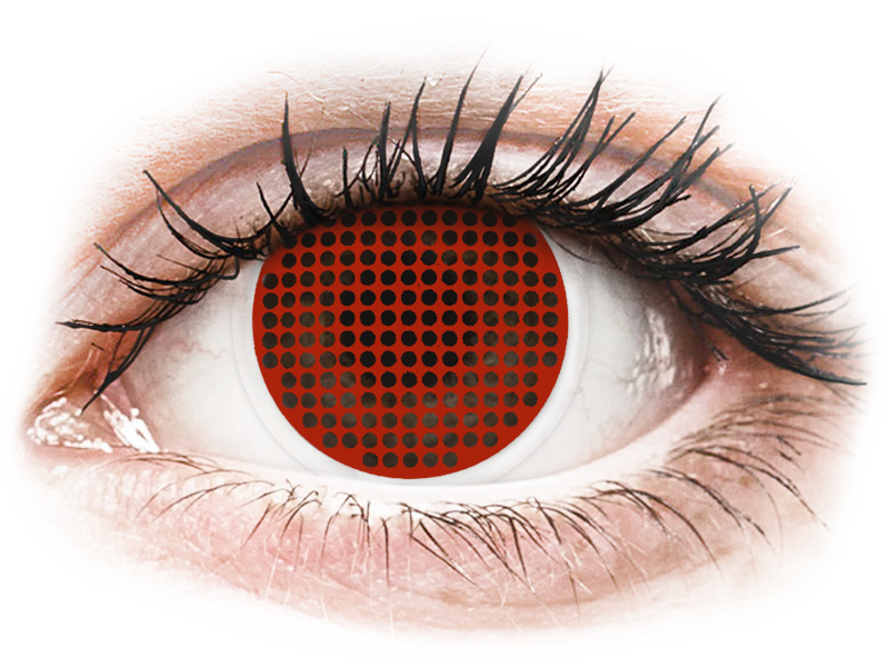 ColourVUE Crazy Lens - Red Screen - bez dioptrije (2 kom leća) - Kontaktne leće u boji