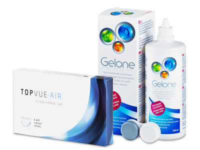TopVue Air (6 kom leća) + Gelone 360 ml