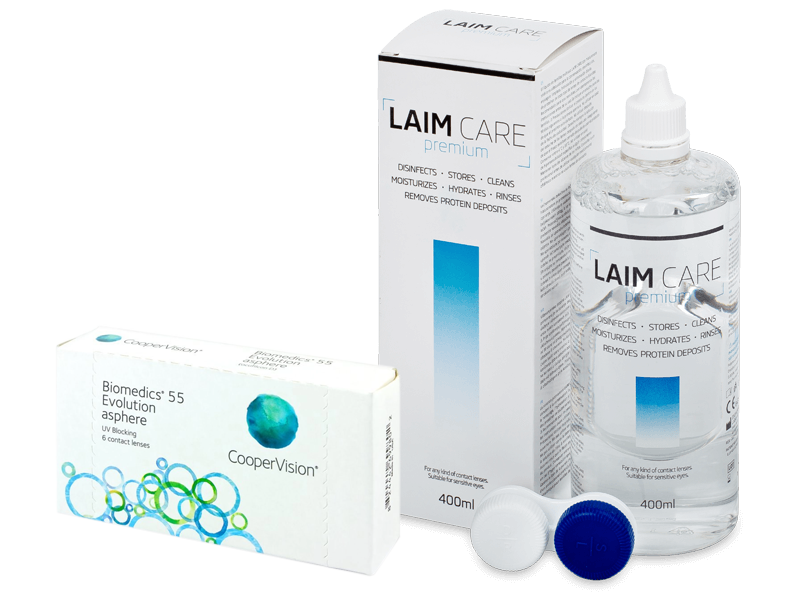 Biomedics 55 Evolution (6 kom leća) + Laim-Care 400 ml - Ponuda paketa