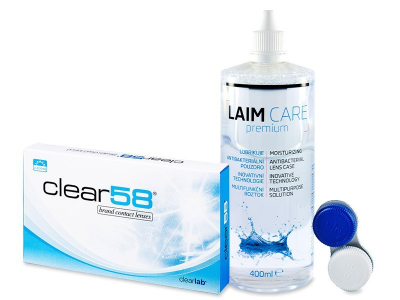Clear 58 (6 kom leća) + Laim-Care 400 ml