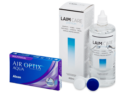 Air Optix Aqua Multifocal (6 kom leća) + Laim-Care 400 ml