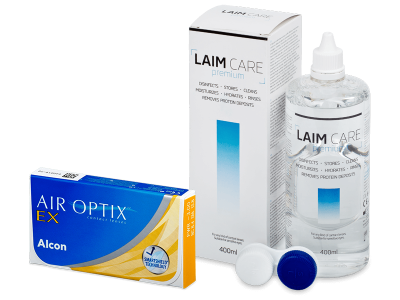 Air Optix EX (3 kom leća) + Laim-Care 400 ml