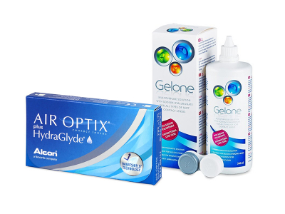 Air Optix plus HydraGlyde (3 kom leća) + Gelone 360 ml