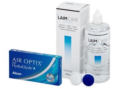 Air Optix plus HydraGlyde (3 kom leća) + Laim-Care 400 ml